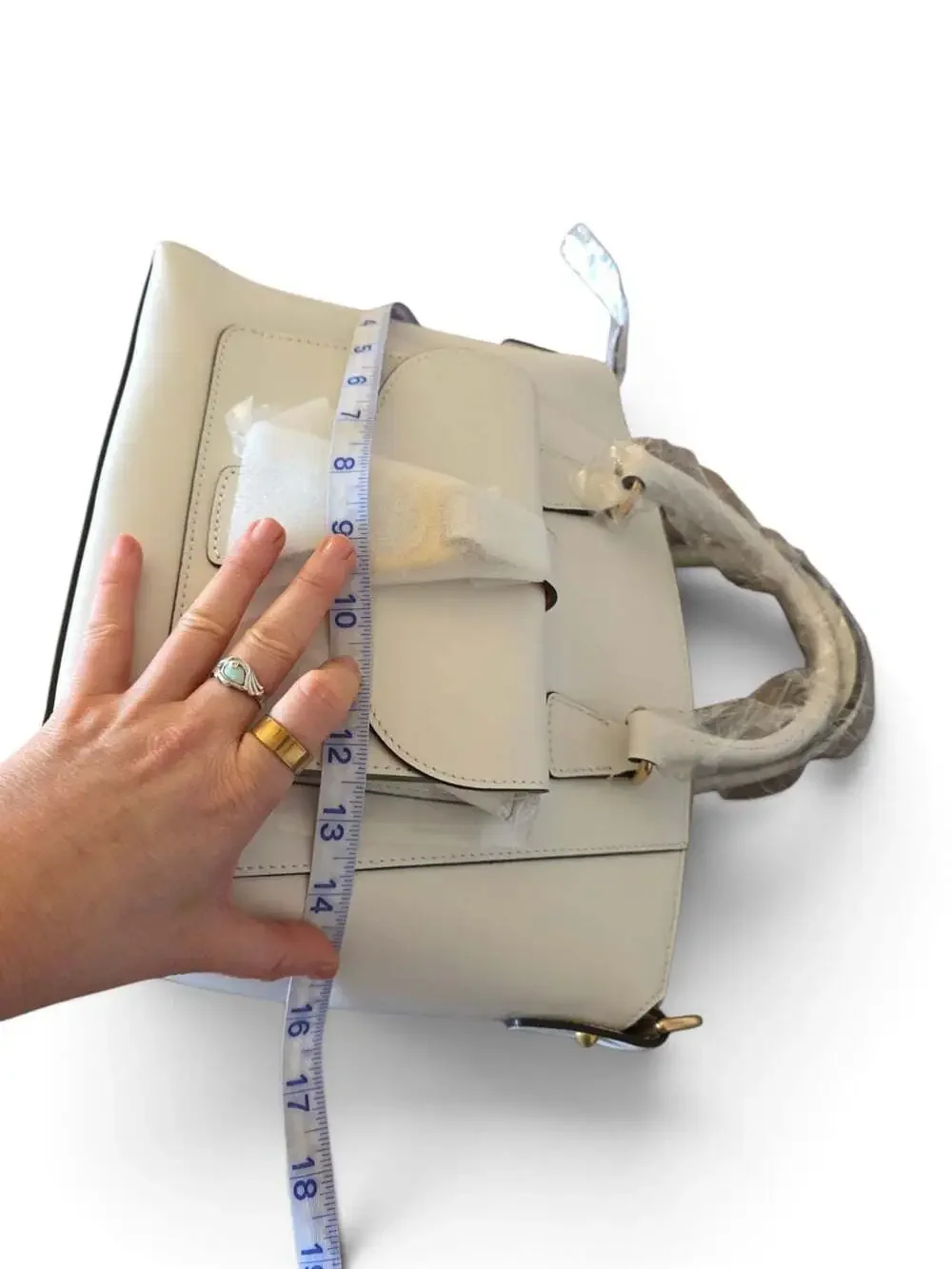Dooney & Bourke Naomi Satchel White Leather Gold Hardware NWT BEMER1379